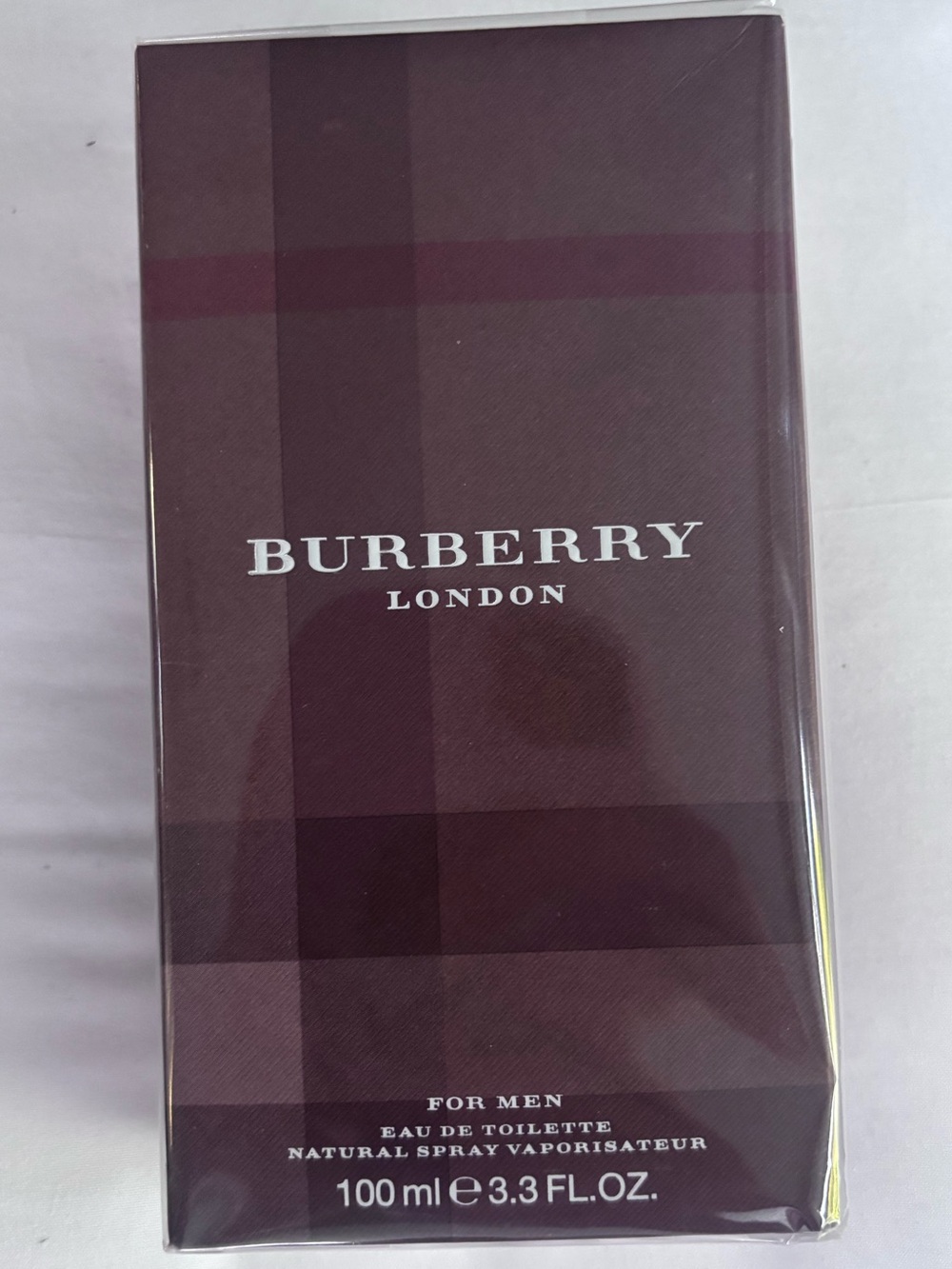 Burberry Men's Fragrance Box - Deep Burgundy 3.3oz